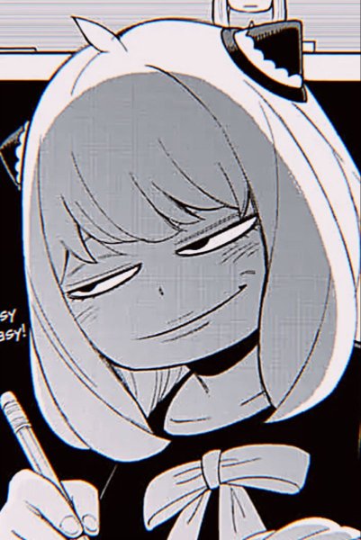 Аня улыбается аниме