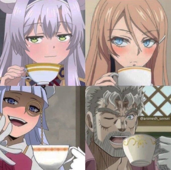 Jojo meme Drink Tea