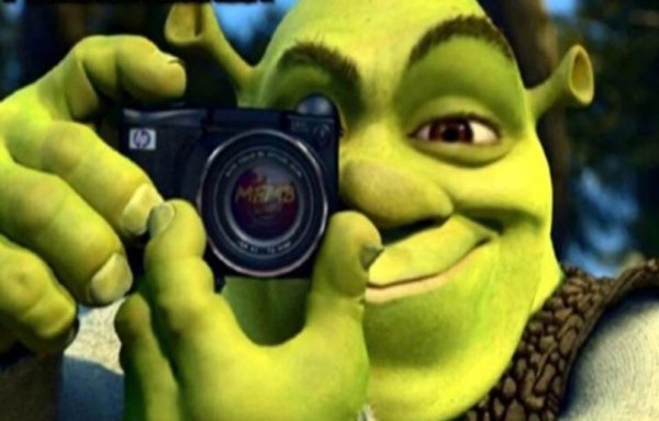 Шрек с фотокамерой