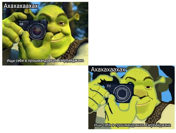 Шрек с камерой Мем