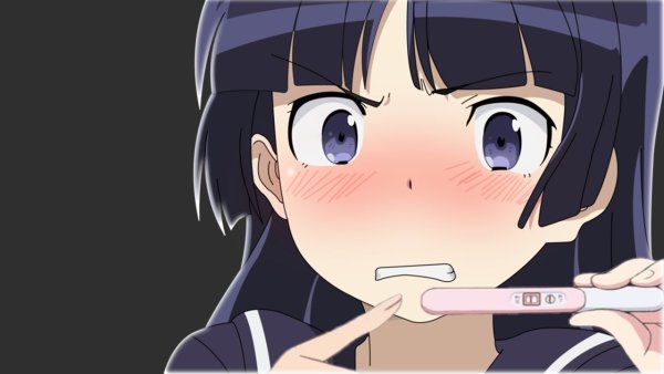 Аниме тян смущается