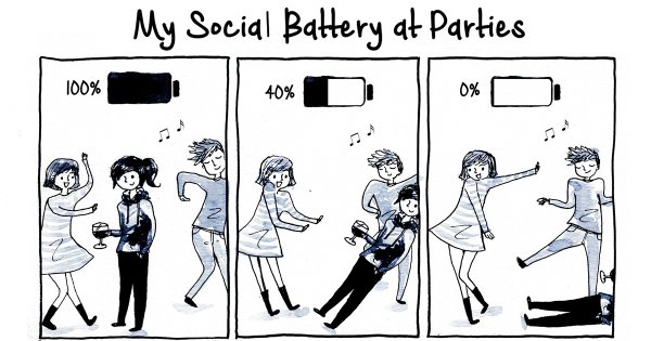 Интроверт иллюстрация