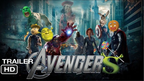 Включи картинки Шрек и Мстители Витязь герои земли