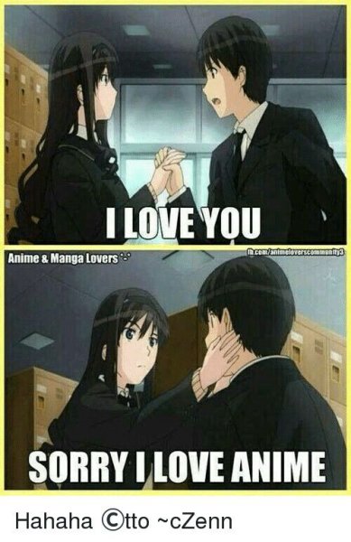 Аниме мемы про любовь