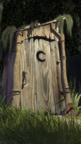 Дверь туалета Шрека