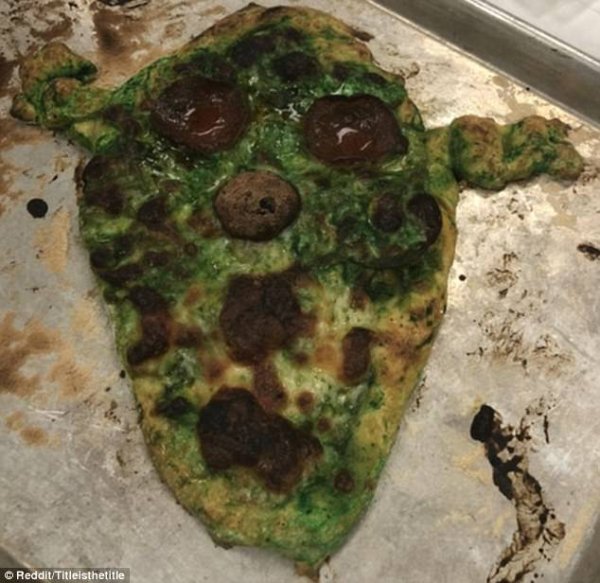 Пицца в виде Шрека