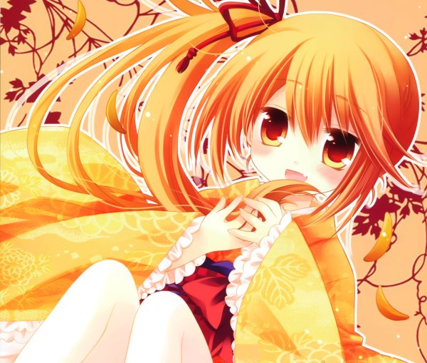 Аниме девочка с желтыми волосами