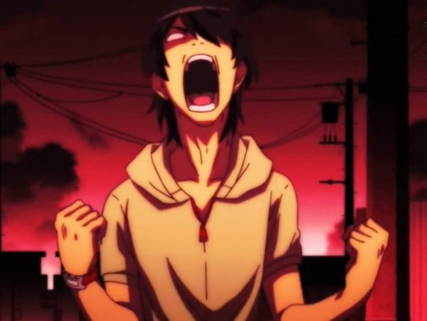 Аниме парень в гневе