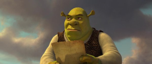 Шрек на белом фоне