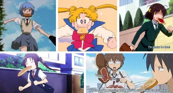 Аниме девочка опаздывает