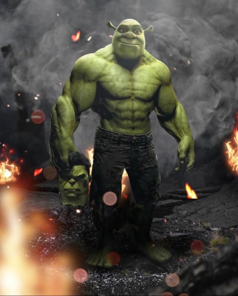 Накаченный Шрек Халк