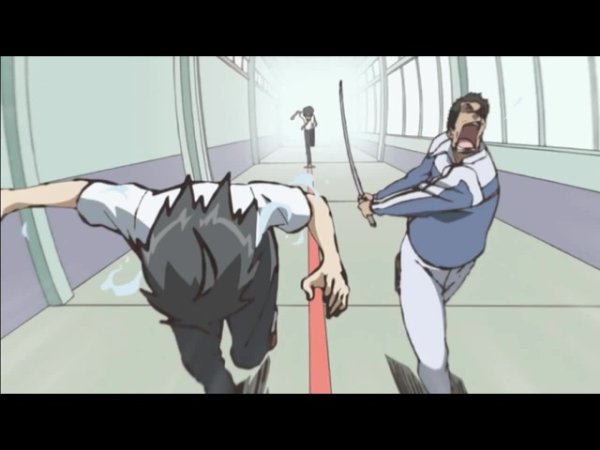 Аниме чел бежит