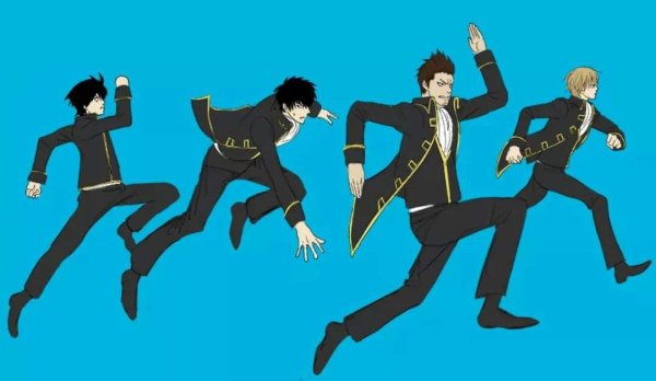 Аниме парень бежит