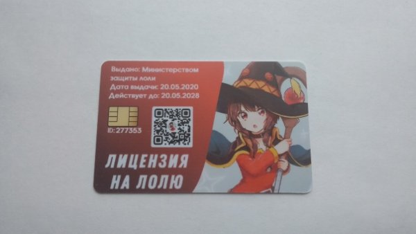 Лицензия на лолек карточка