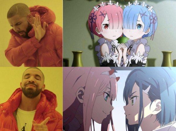 Ре Зеро Мем рем и Эмилия