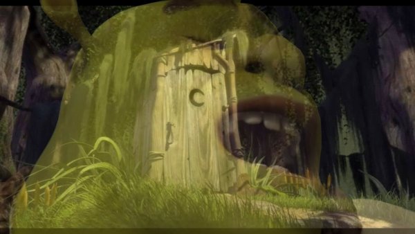 Шрек выходит из туалета