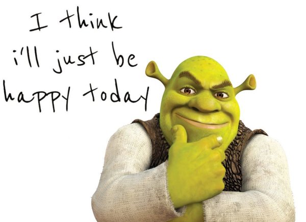Шрек улыбается