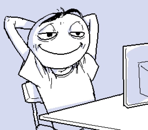 Сидит за компьютером Мем