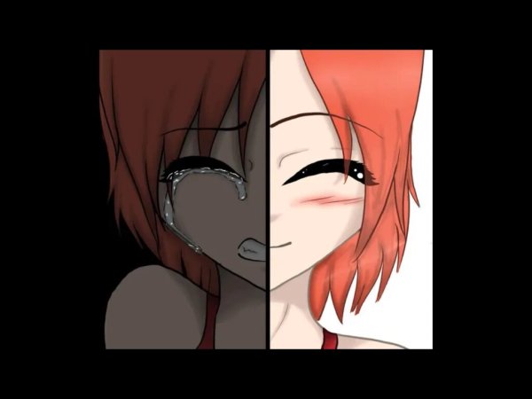 Грустное лицо аниме