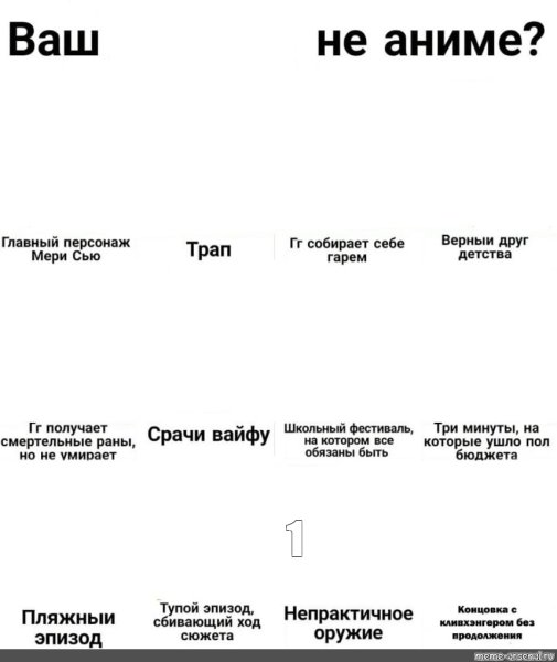Ваш не аниме Мем