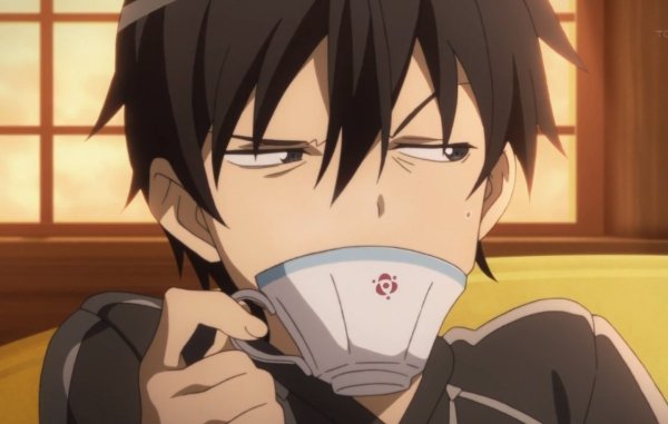 Кирито кун пьёт чай