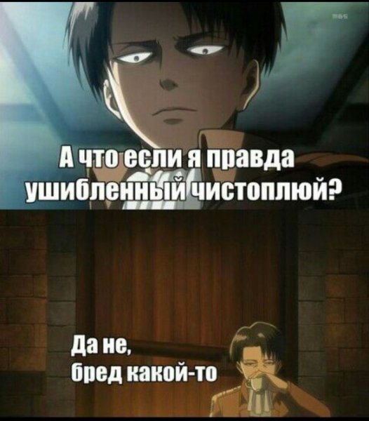 Аниме мемы атака титанов Леви