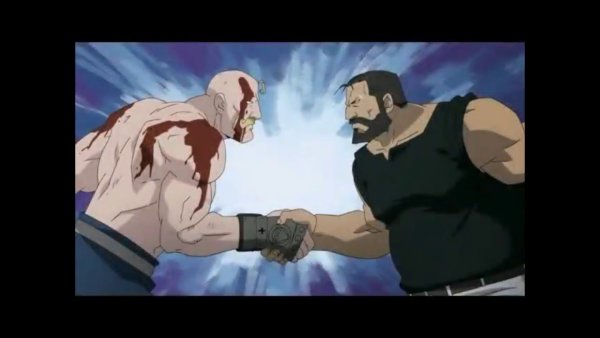 Стальной алхимик Армстронг рукопожатие