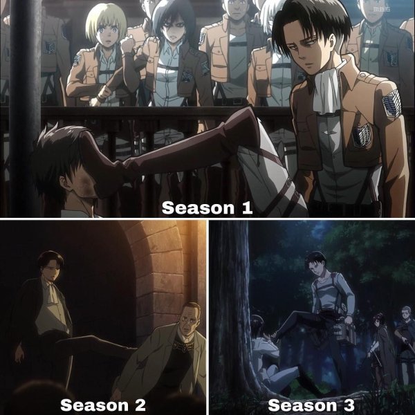 Аниме атака титанов Леви приколы