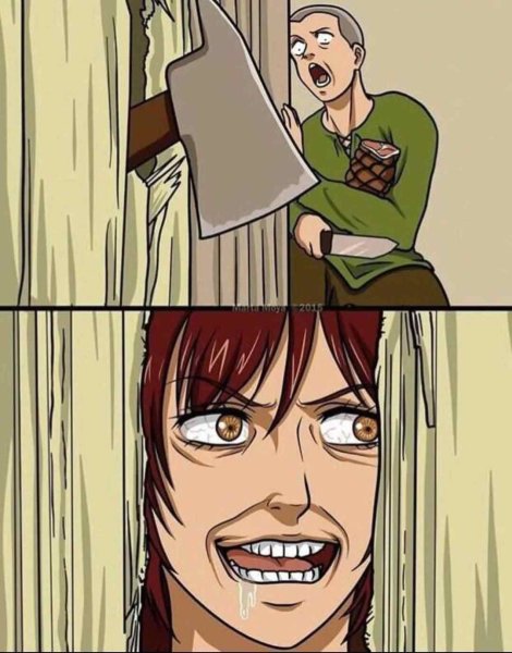 Атака титанов Саша и Конни