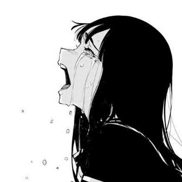 Плачущая аниме девочка