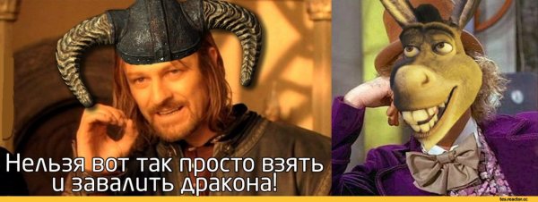 Мемы осел и дракон