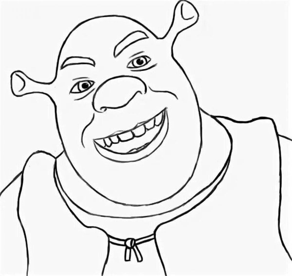 Шрек раскраска лицо