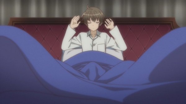 Аниме парень проснулся