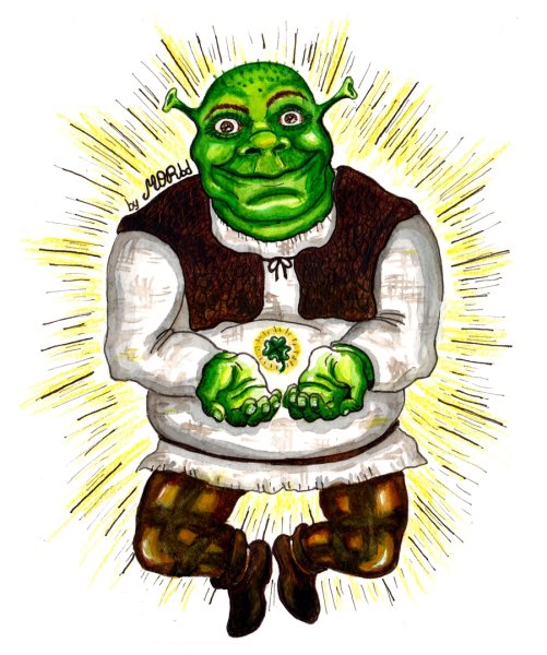 Шрек с огурцом