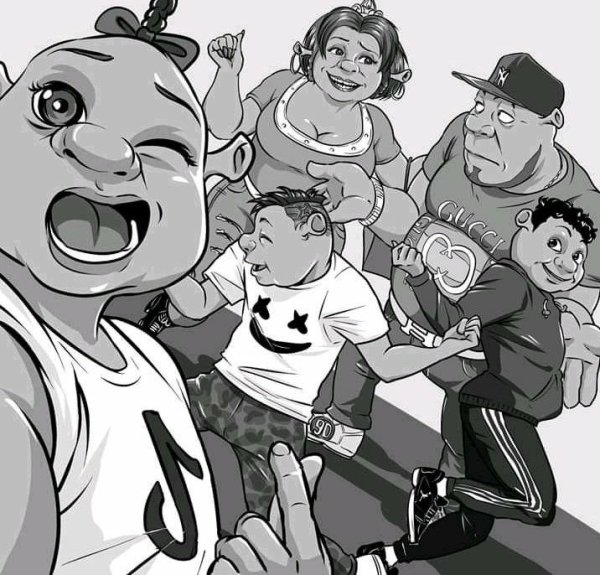 Семья Шрека в гуччи