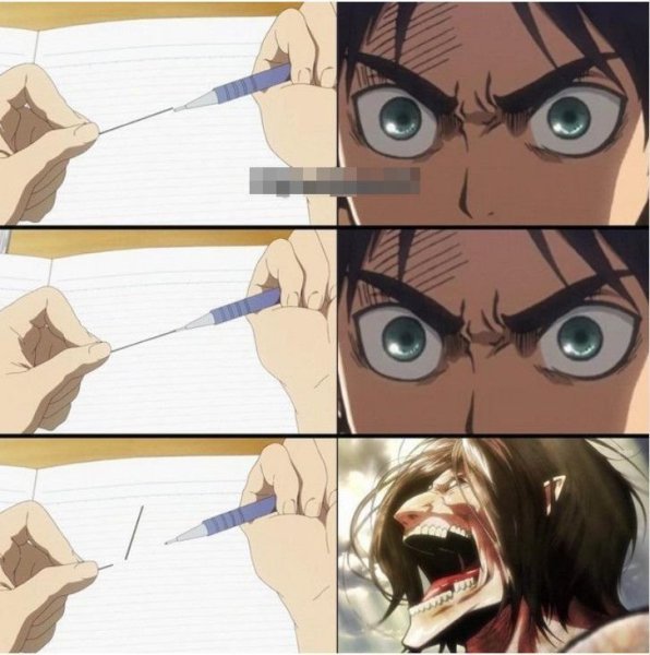 Мем аниме атака титанов