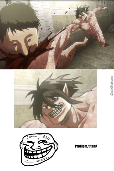 Мемы из аниме атака титанов
