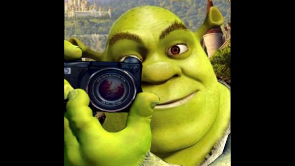 Шрек фоткает