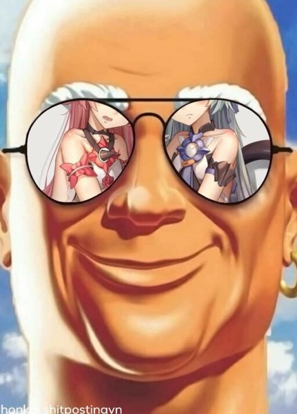 Отражение в очках аниме