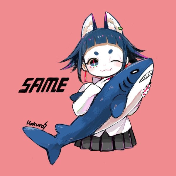 Аниме в костюме акулы