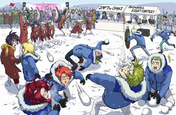 Зимние забавы аниме