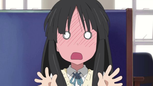 Смущенное лицо аниме