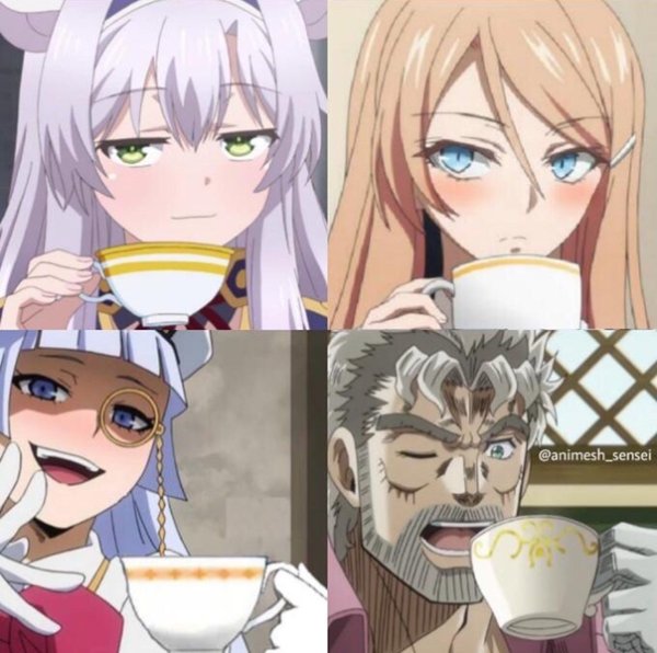 Jojo meme Drink Tea
