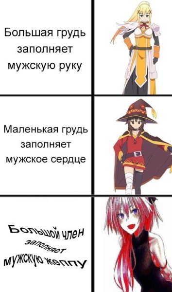 Аниме мемы про грудь