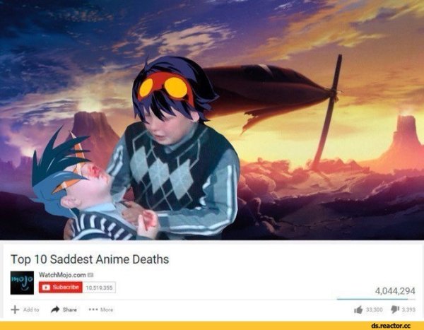 Топ 10 смертей в аниме Мем