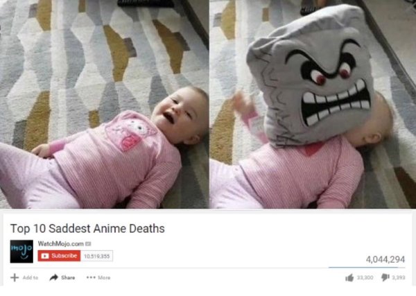 Топ 5 смертей в аниме Мем