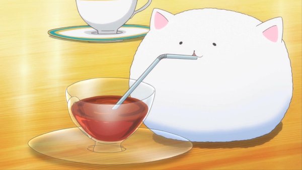 Аниме пьет чай