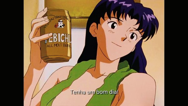 Евангелион Мисато с пивом