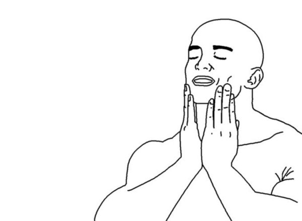 Мем ладони к щекам