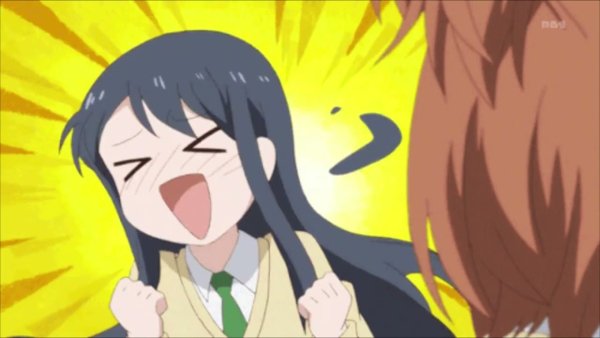 Аниме девушка умиляется